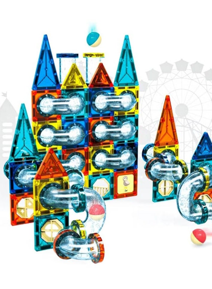 ألعاب مغناطيسية للأطفال الصغار، مكعبات بناء لمرحلة ما قبل المدرسة، جذع (42 قطعة)، - Image 1